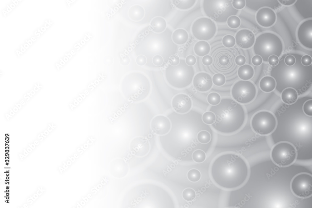 Vector abstract geometric white and gray color background with round shape. 