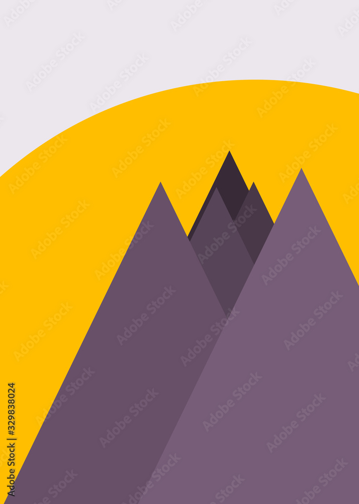 Abstract Random Placed Mountains Panorame Generative Art background illustration Abstract Random Placed Mountains Panorame Generative Art background illustration