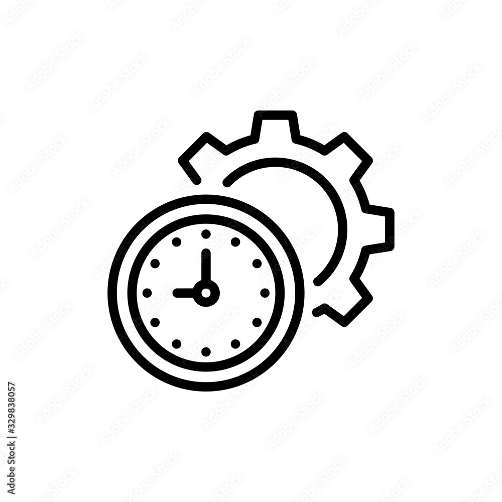 Time Management vector Icon Line Style Illustration Time Management vector Icon Line Style Illustration