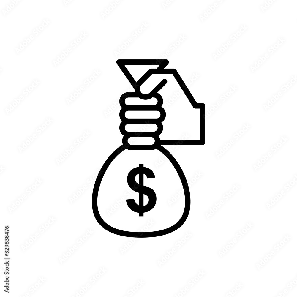 Investment money vector Icon Line Style Illustration Investment money vector Icon Line Style Illustration
