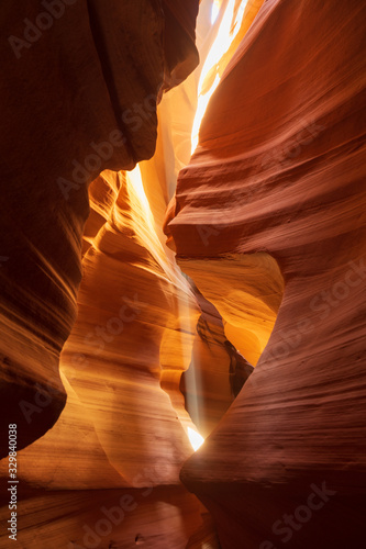 Rays of light inside antelope canyon