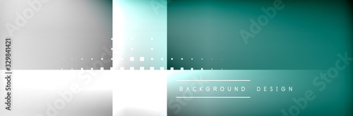 Abstract background - squares and lines composition created with lights and shadows. Technology or business digital template