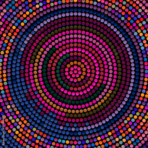 Abstract mosaic background with round shapes