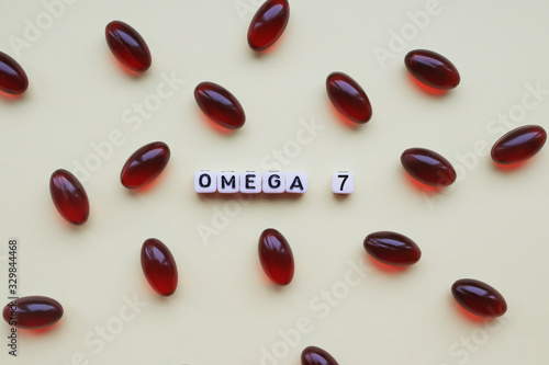 Sea buckthorn oil capsules, omega 7