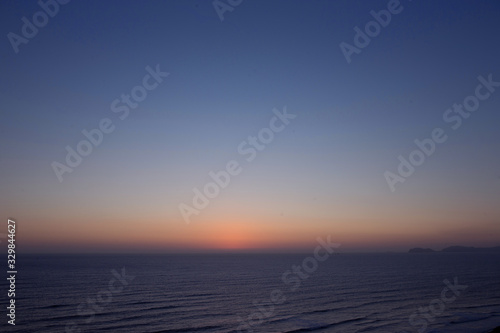 Sunset coast Miraflores Lima Peru