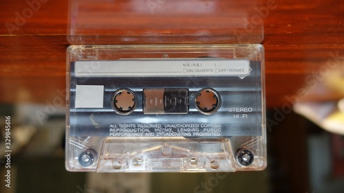 An audio cassette, a vintage object that still works very well
