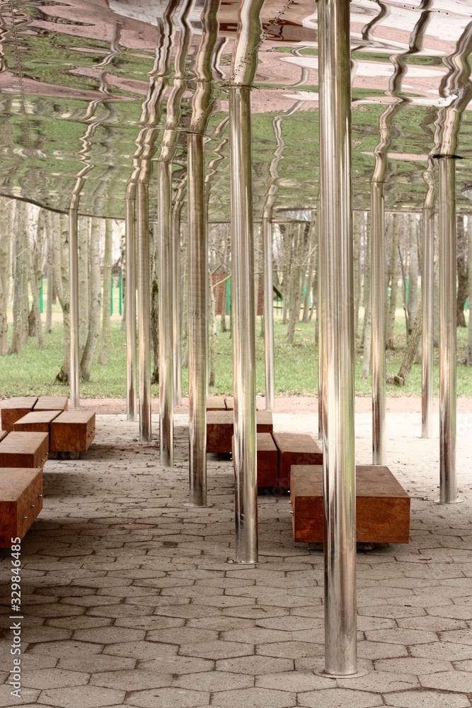Benches and a beautiful interior in the Park Benches and a beautiful interior in the Park