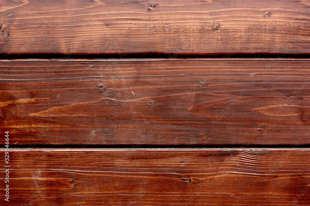 Fototapeta premium Beautiful brown wooden background close up view