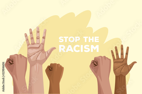 interracial hands stop racism campaign