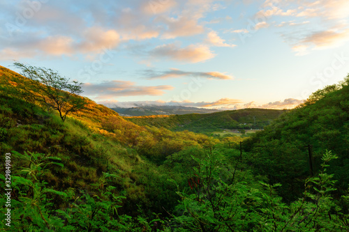 view from Diamond Head Crater, Honolulu, Oahu, Hawaii