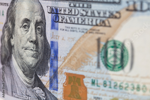 Wallpaper Mural  fragment of 100 dollar bill Torontodigital.ca