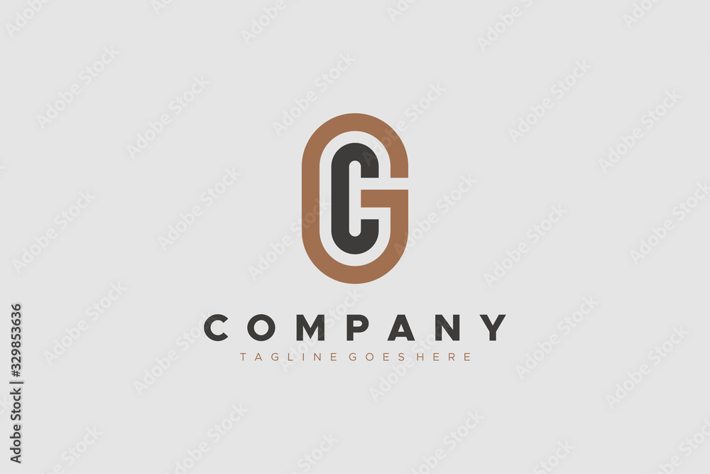 Initial Letter G and C Logo. Flat Line Vector Logo Design Template Element. Initial Letter G and C Logo. Flat Line Vector Logo Design Template Element.