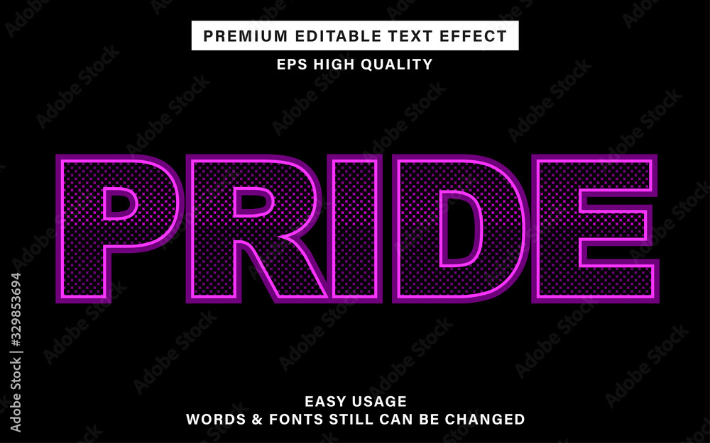 pride text effect