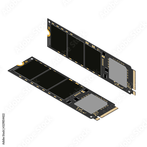 SSD M.2 vector illustration