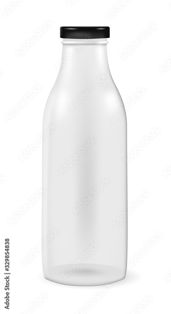 Bottle for milk, juice or something else, on white background Bottle for milk, juice or something else, on white background