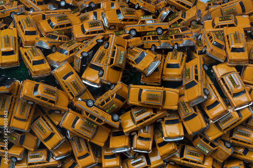 Valokuva many new york yellow cab toys