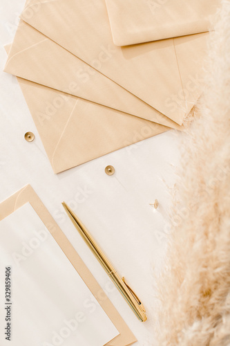 Envelopes and pencil