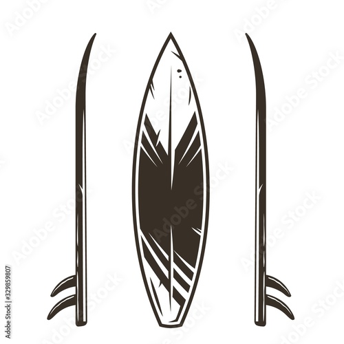 Surf board ornament graphic surfing hawaii board