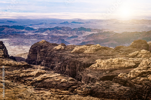 Beatiful scenic view of canyon in Wadi Rum  Jordan