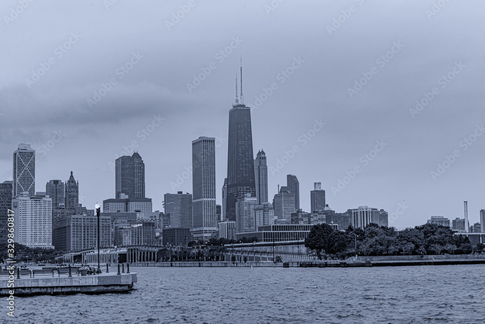 Skyline of Chicago from lake Michigan Skyline of Chicago from lake Michigan