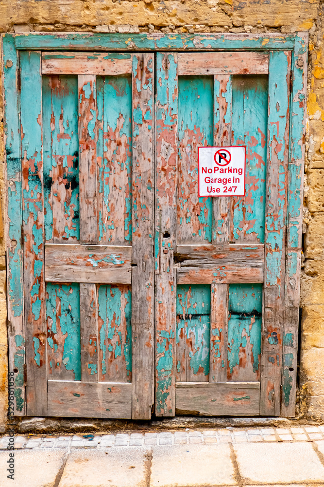 old  garage door  in Malta
