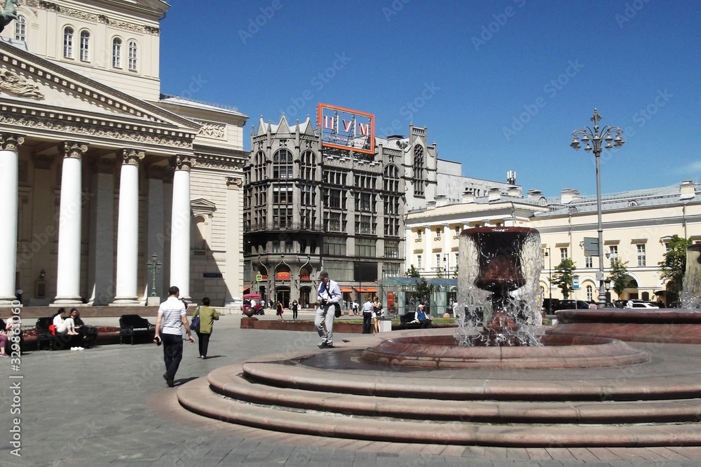 square near  Bolshoi theater in moscow