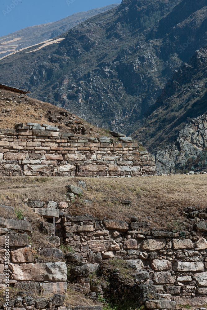 Chavin Andes Peru. Pre-Columbian civilization. Chavín de Huantar. 