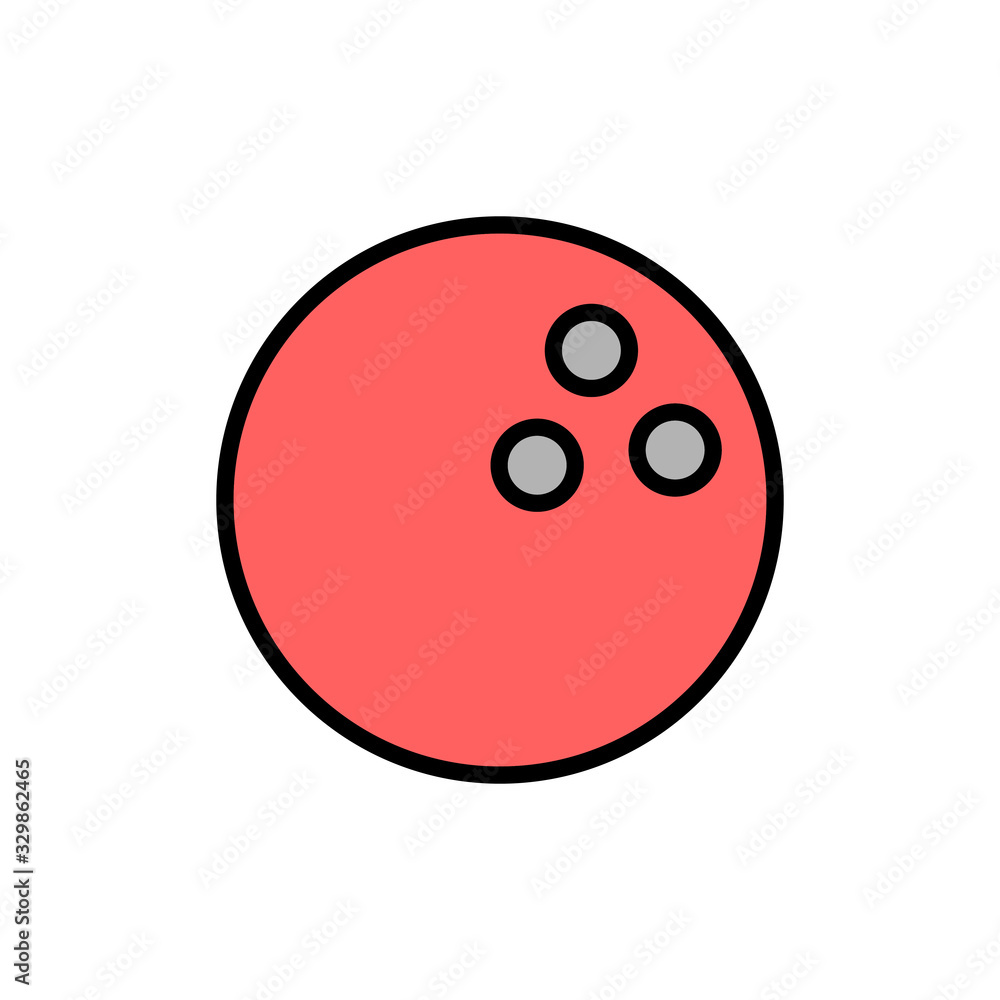 Bowling game Pin Icon isolated on white background. Bowling icon, ball and pin Bowling game Pin Icon isolated on white background. Bowling icon, ball and pin