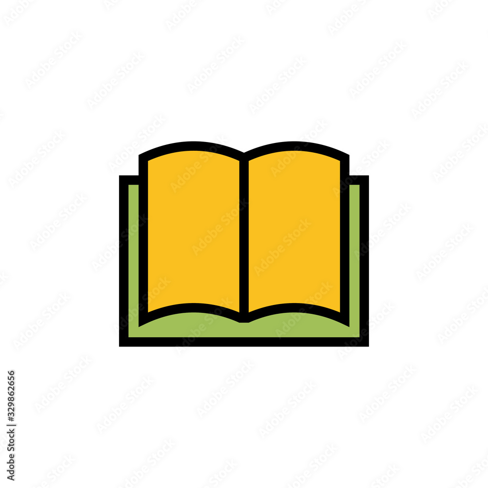 Book icon isolated on white background. Book vector icon