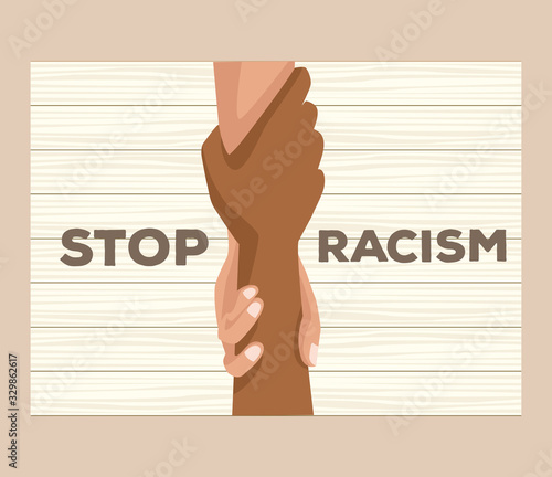 interracial handshake stop racism campaign
