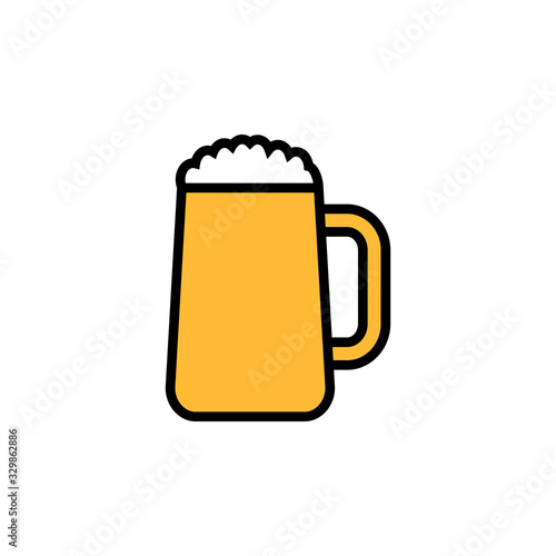Beer icon isolated on white background. Beer Icon in trendy flat style