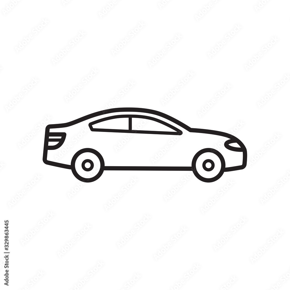 car icon in trendy flat design