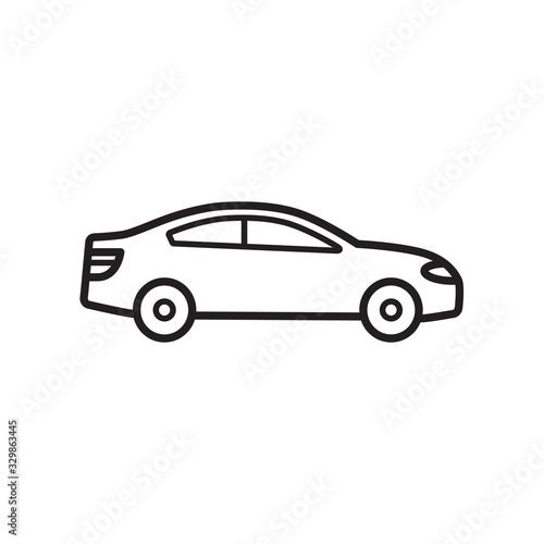 car icon in trendy flat design