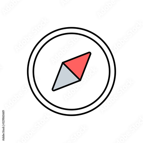 Compass vector icon isolated on white background. Compass icons on white background