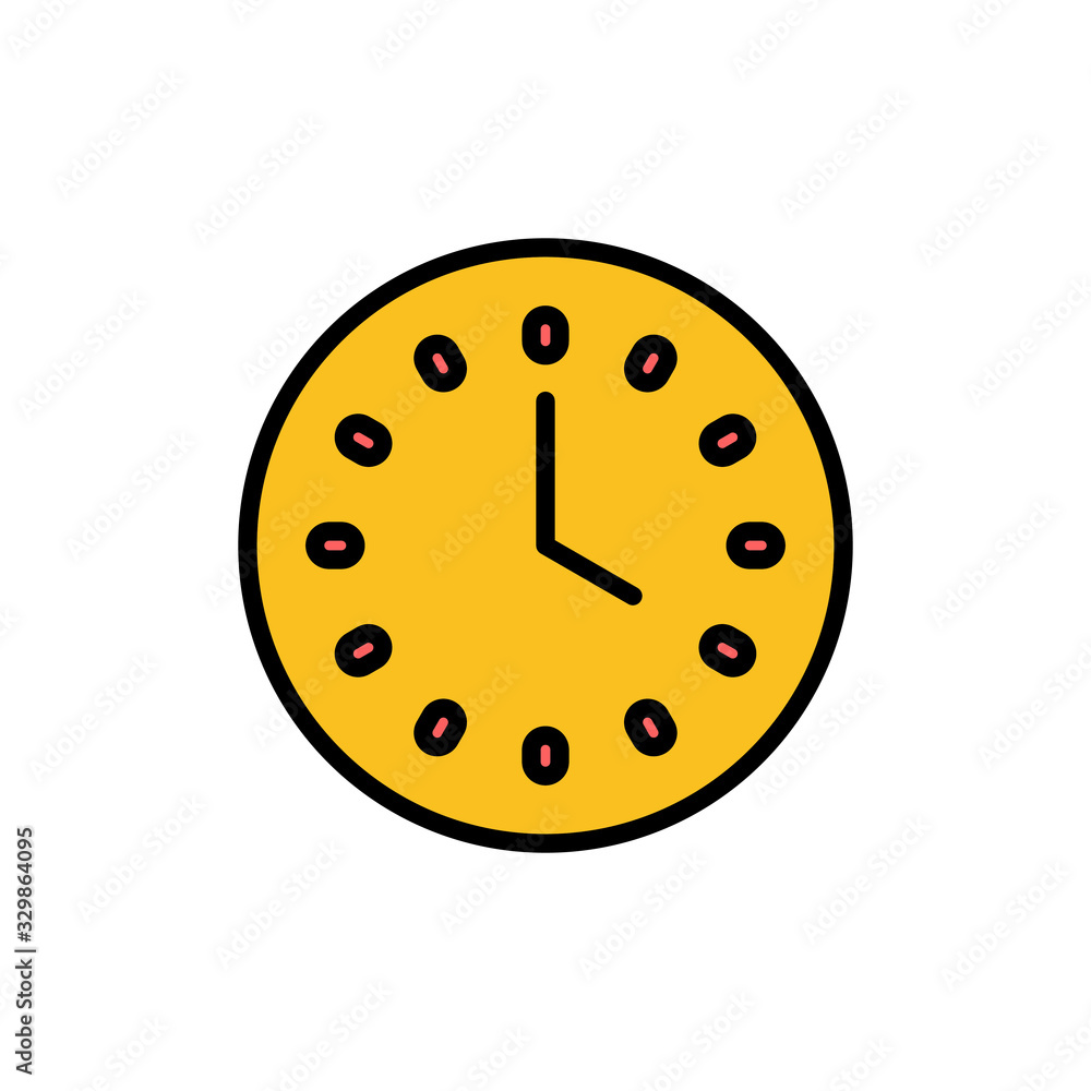 Clock icon isolated on white background. Time icon vector. Clock vector icon Clock icon isolated on white background. Time icon vector. Clock vector icon