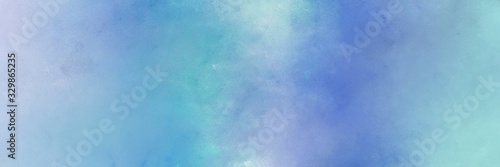 vintage abstract painted background with sky blue and light steel blue colors and space for text or image. can be used as header or banner