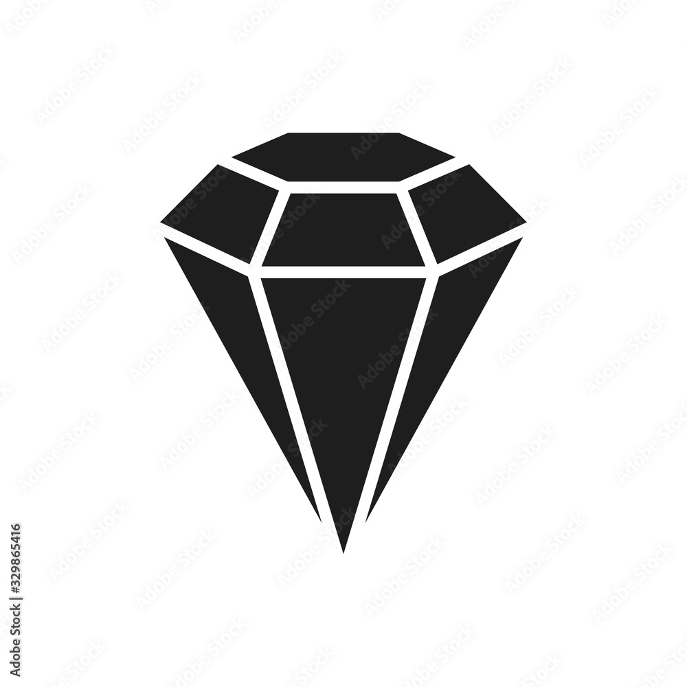 diamond icon in trendy flat style diamond icon in trendy flat style