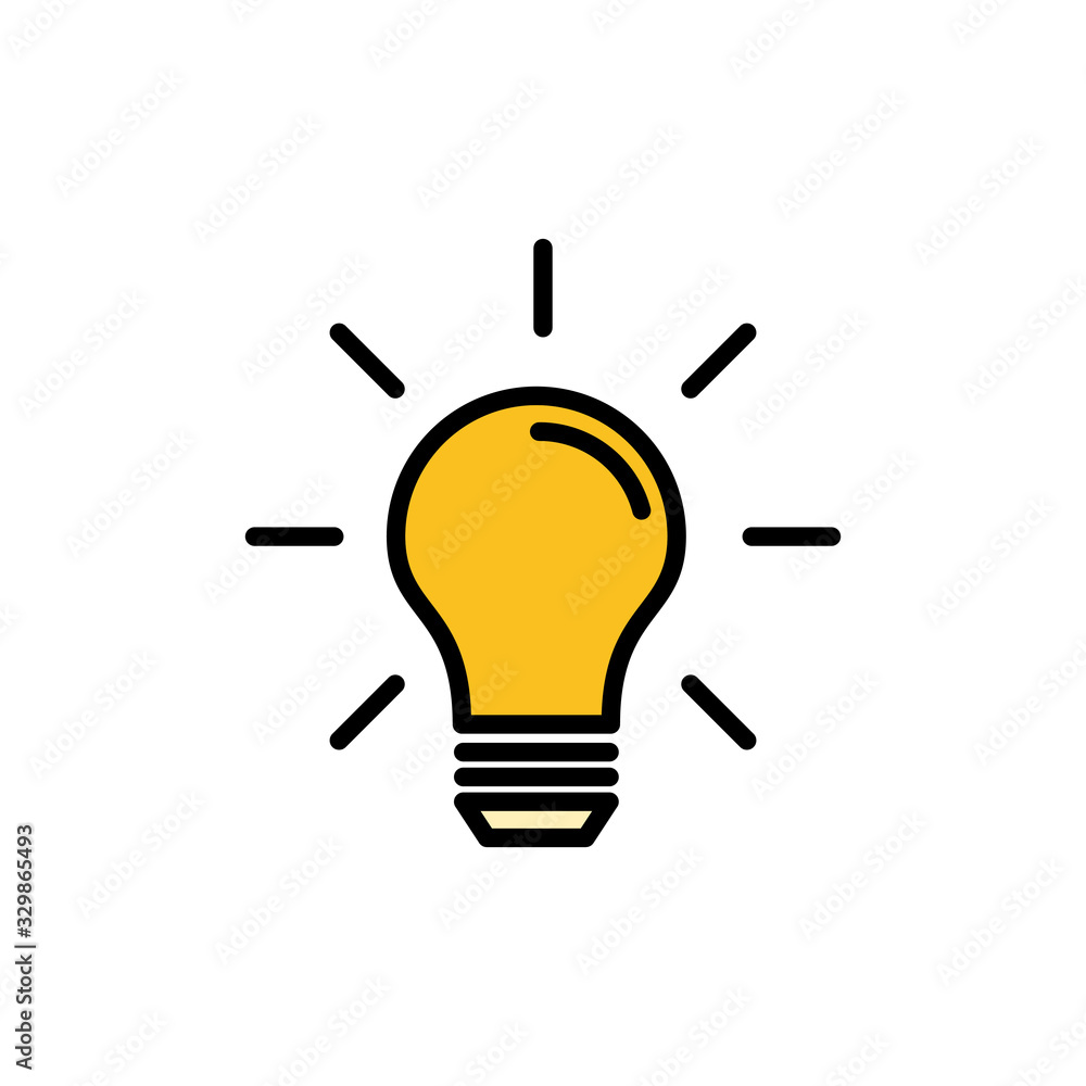 Lamp icon isolated on white background. Light bulb icon vector. Idea vector icon Lamp icon isolated on white background. Light bulb icon vector. Idea vector icon