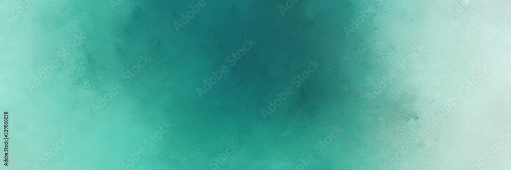 vintage abstract painted background with blue chill, powder blue and medium aqua marine colors and space for text or image. can be used as horizontal background texture