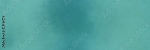 cadet blue and teal blue color background with space for text or image. vintage texture, distressed old textured painted design. can be used as horizontal header or banner orientation