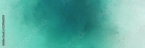 vintage abstract painted background with blue chill, powder blue and medium aqua marine colors and space for text or image. can be used as horizontal background texture © Eigens