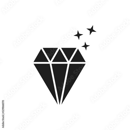 diamond icon in trendy flat style 
