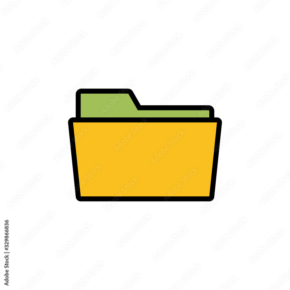 Folder Icon isolated on white background. Folder and documents Icon. icon archive Folder Icon isolated on white background. Folder and documents Icon. icon archive