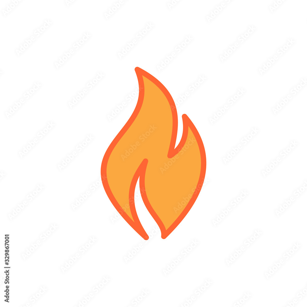 Fire icon vector. Fire flame icon template. Fire flames symbol vector sign isolated on white background Fire icon vector. Fire flame icon template. Fire flames symbol vector sign isolated on white background