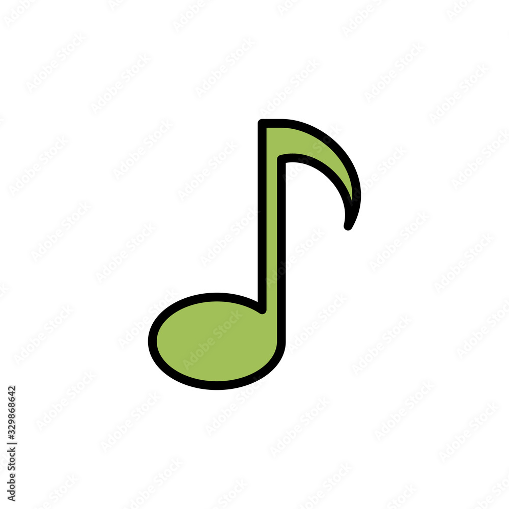 Music icon isolated on white background, music vector icon, Melody, song, note, sound, audio sign Music icon isolated on white background, music vector icon, Melody, song, note, sound, audio sign