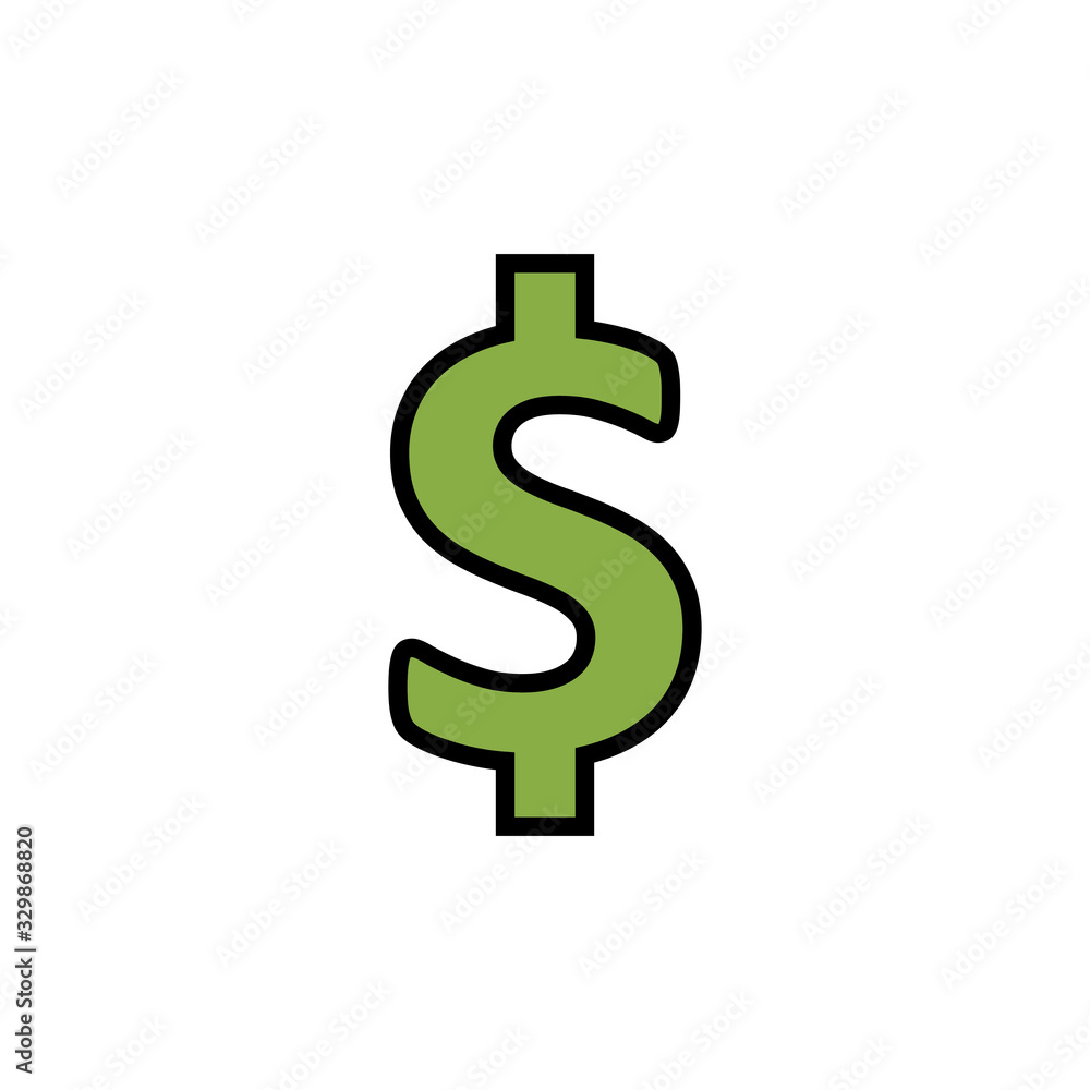 Money icon isolated on white background. Money vector icon. Dollar icon Money icon isolated on white background. Money vector icon. Dollar icon