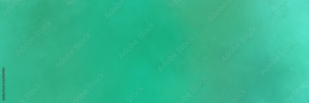 abstract painting background graphic with medium sea green and medium turquoise colors and space for text or image. can be used as horizontal background texture