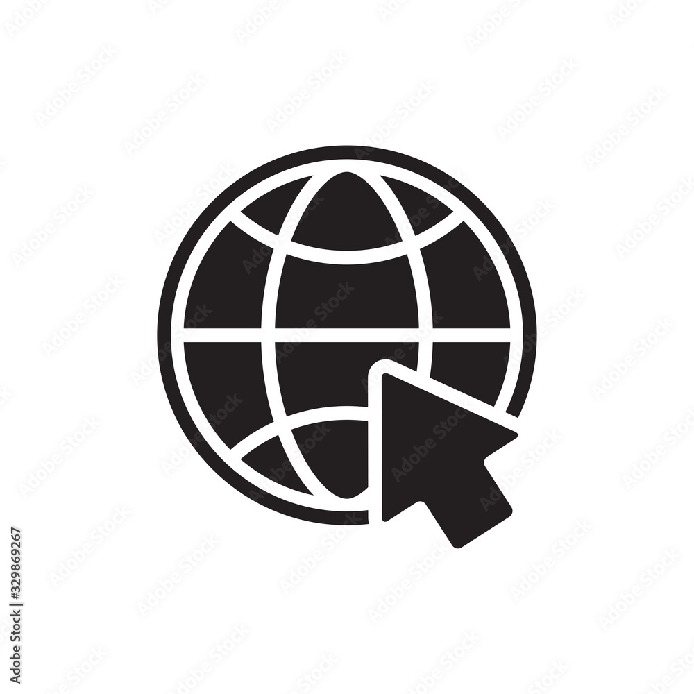 globe icon in trendy flat style, internet icon globe icon in trendy flat style, internet icon