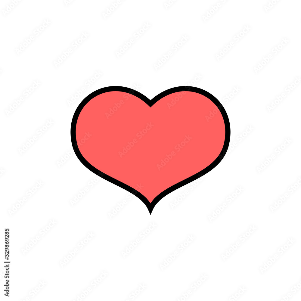 Heart icon isolated on white background. Heart vector icon. Like icon vector. Love