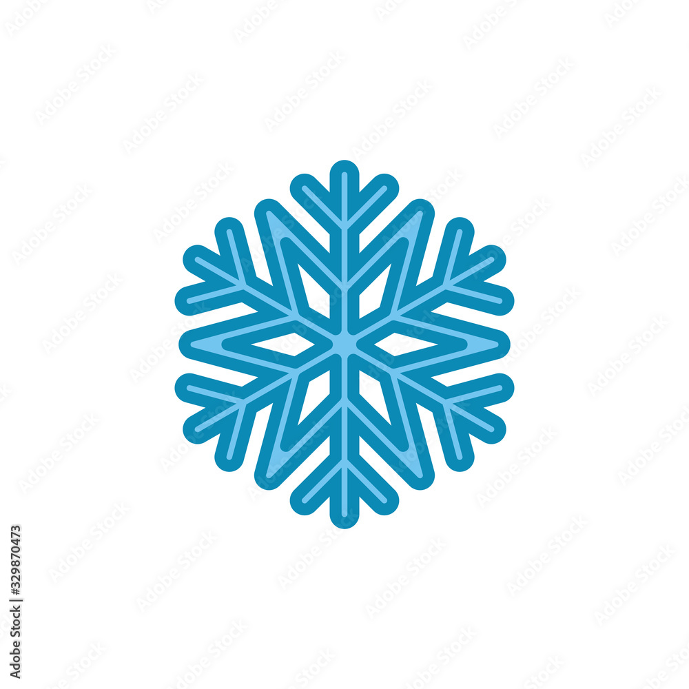 Snowflake icon isolated on white background. snow icon vector. Symbol of winter, frozen